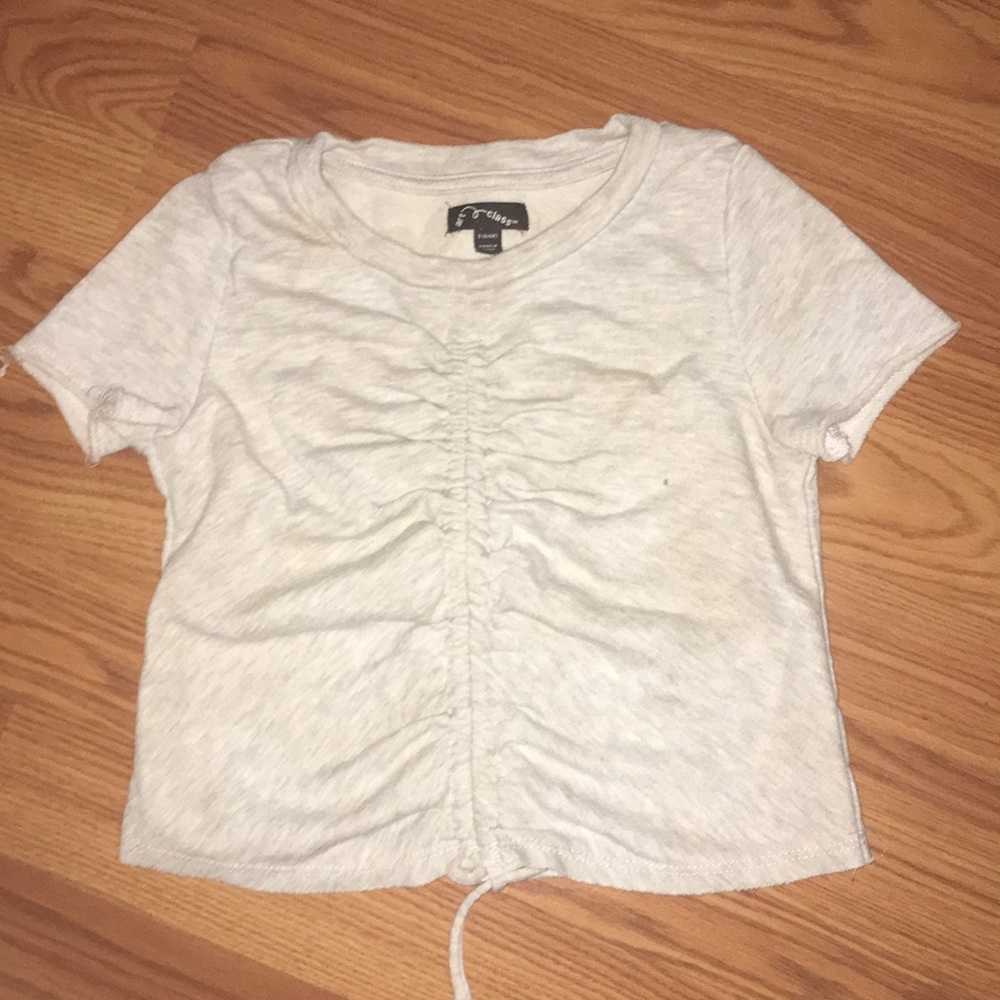 Knot crop top (grey)